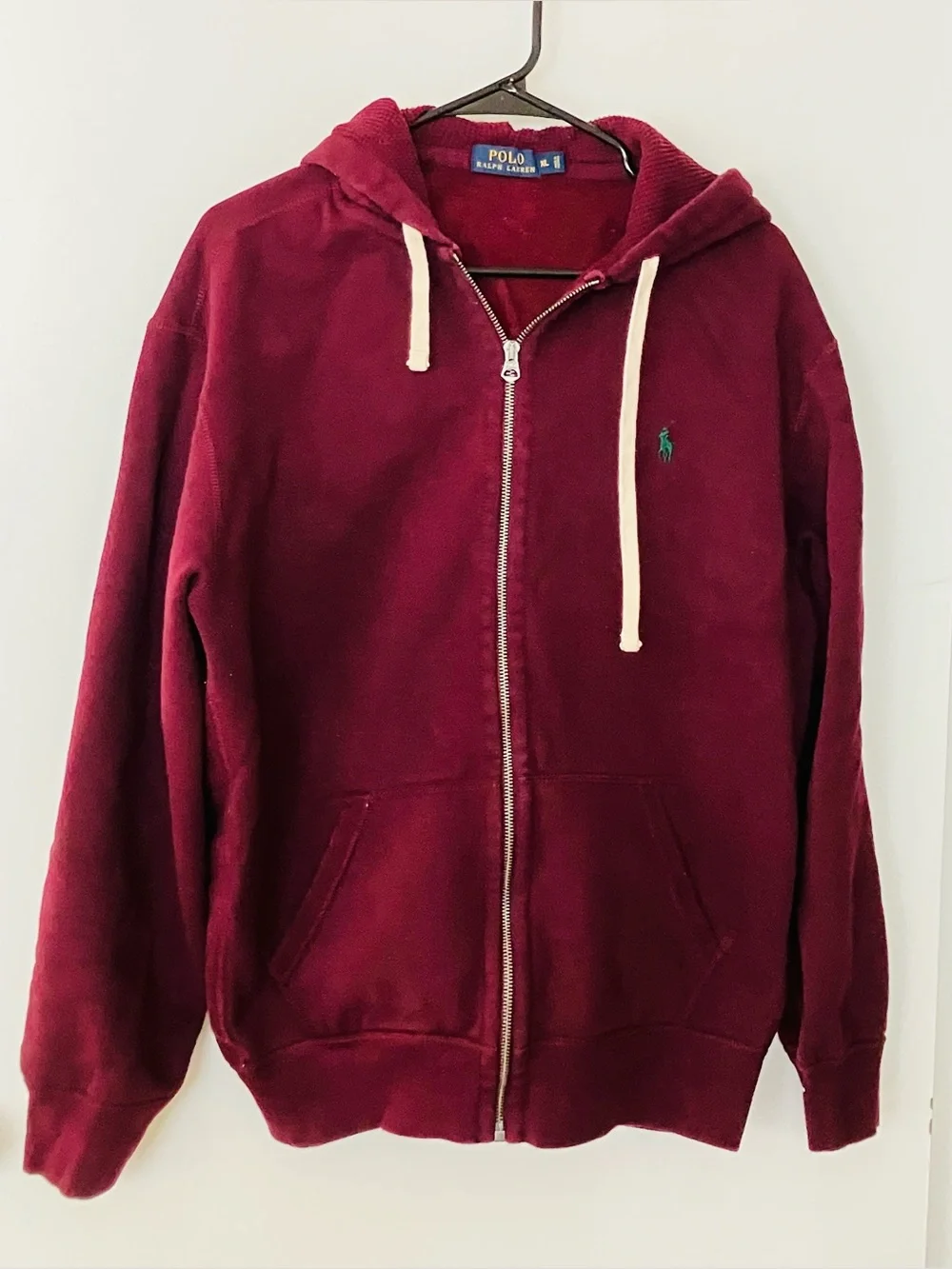 Polo Ralph Lauren Full Zip Hoodie Men’s Size XL Burgundy